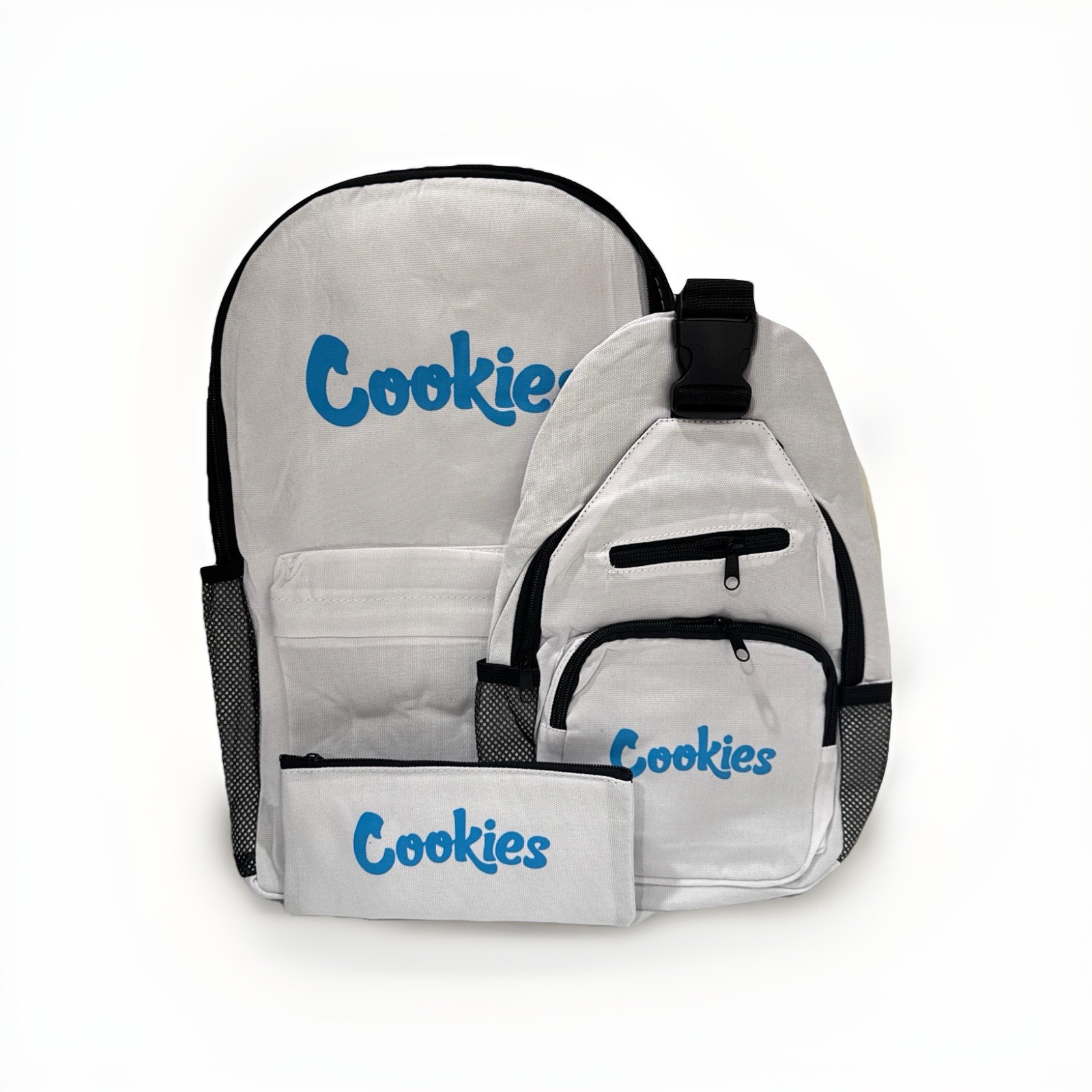 Cookies backpack set 3 piece set  - White Color
