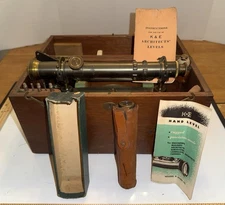 Vintage K&E Keuffel & Esser Transit Level 5110 w/Case, Tripod, Tape & Hand Level