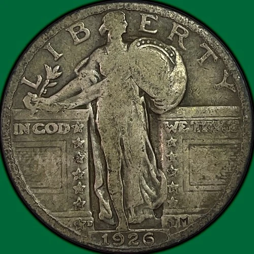 1926-D Standing Liberty Quarter Fine F Coin #37775