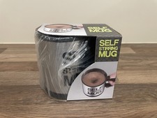 Novelty Silver & Black Colour Self Stirring Mug - New Boxed Office Gift Idea