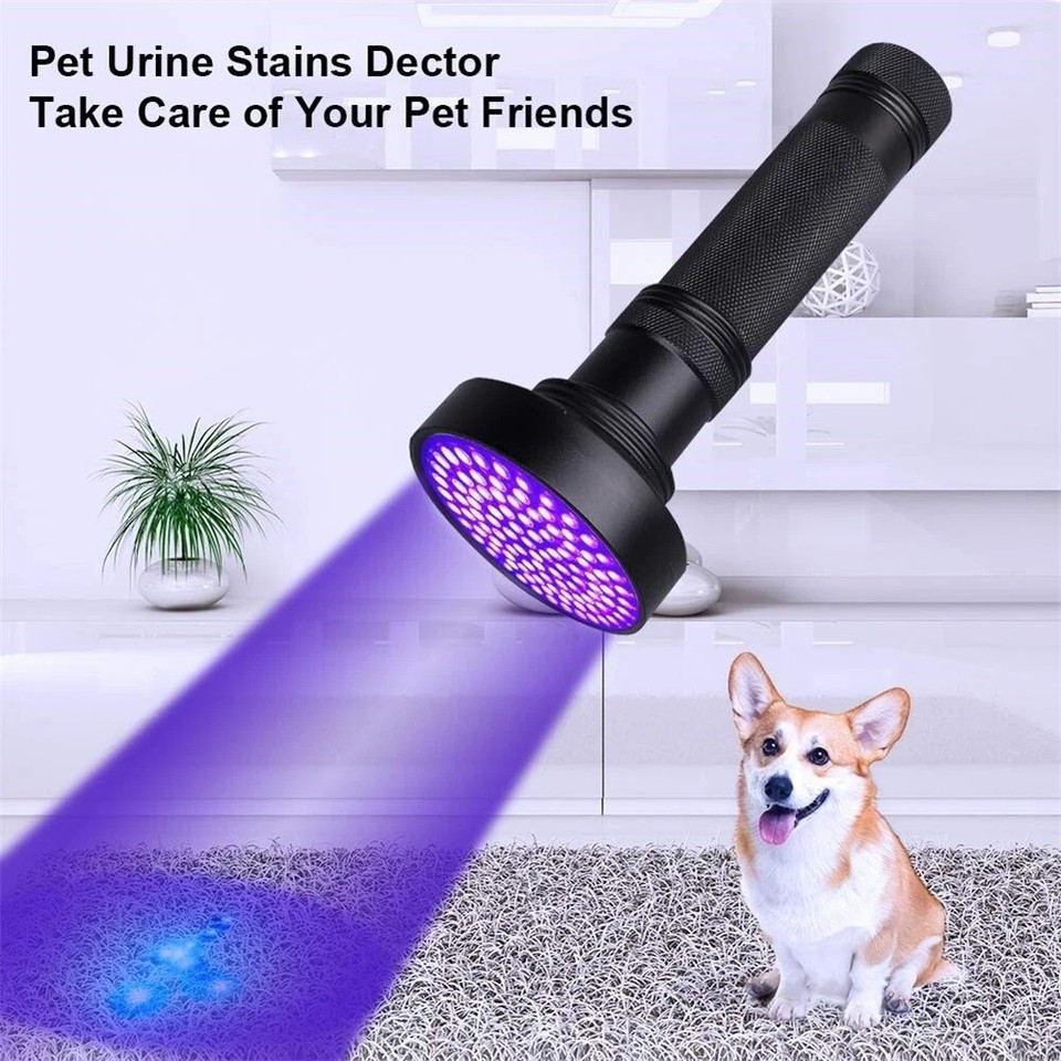 100 LED UV Blacklight Flashlight - 395nm Ultraviolet Inspection Lamp, Waterproof & Handheld 3 thumbnail image
