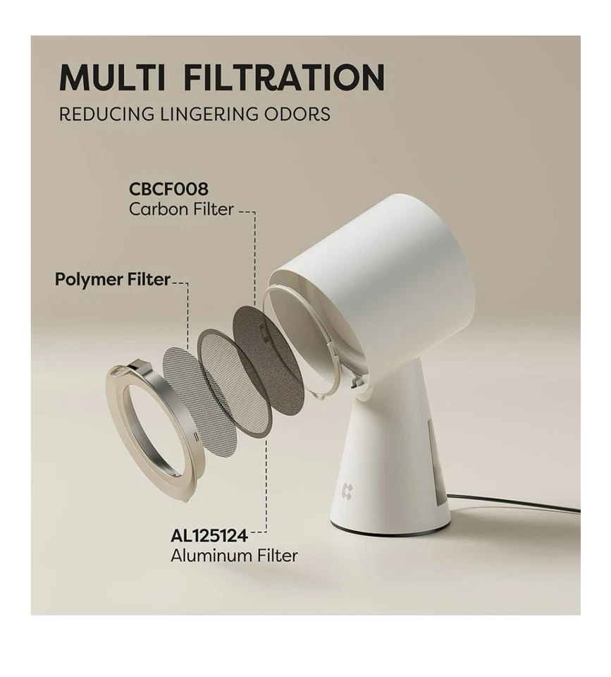 IVORY Ciarra HOOD TO GO ¡Mini campana extractora portátil de escritorio! Foto 3 de 4