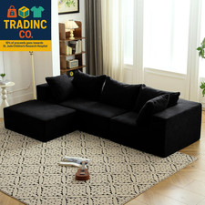 Modular Sectional Sofa - Modern L Shaped Boneless Couch with Deep Seat, Upholste