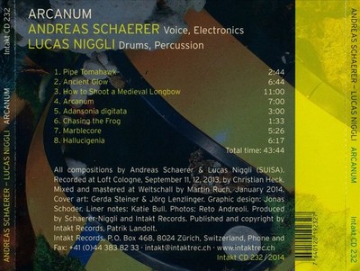 ANDREAS SCHAERER/LUCAS NIGGLI - ARCANUM NEW CD