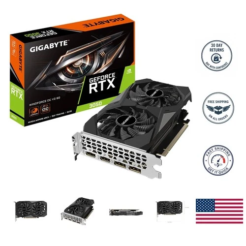 High-Performance GeForce RTX 3050 6GB Graphics Card with WINDFORCE Cooling