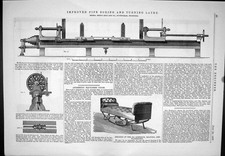 Old Improved Pipe Boring Turning Lathe Henry Hind 1877 Anderson Couch Victorian