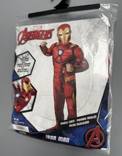 Marvel Iron Man Youth Halloween Costume Padded Jumpsuit Plastic Mask M-8