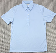 Collars  Co Dress Collar Polo Shirt Mens M Light Blue Performance Short Sleeve