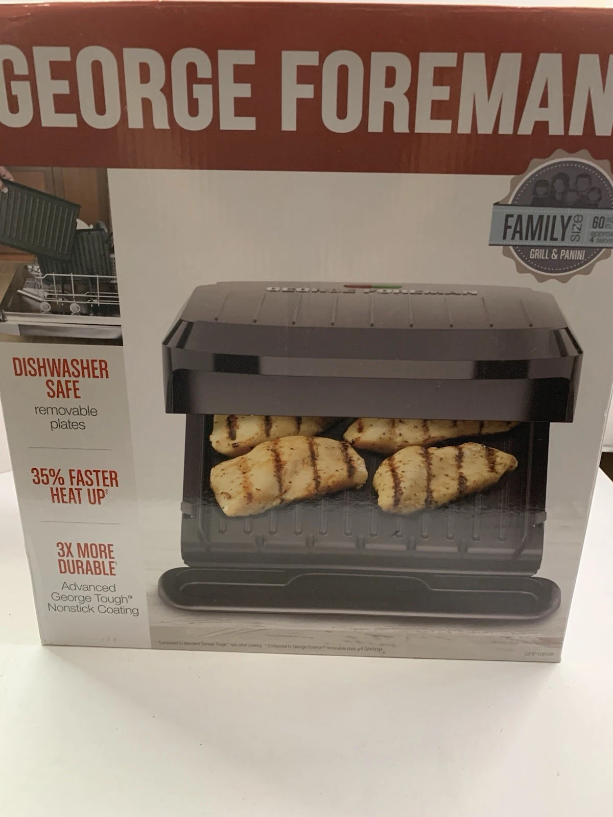 George Foreman Removable Plate Electric Grill -Black