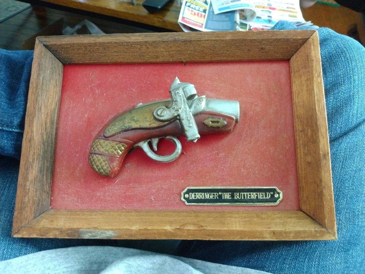 VINTAGE DERRINGER THE BUTTERFIELD FRAMED GUN | eBay