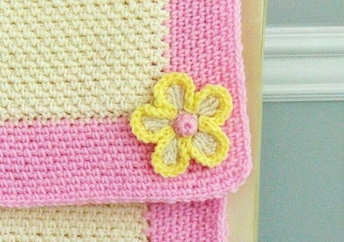Crochet Pattern DIGITAL DOWNLOAD Baby Blanket & Hat Flowers/Cars/Star Appliques - Picture 2 of 7