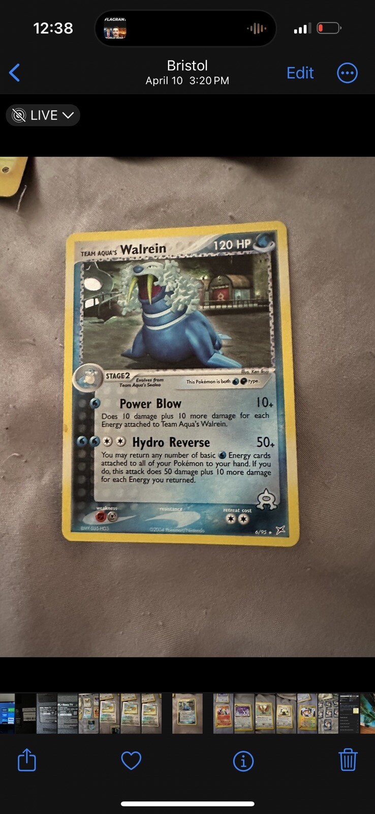 Pokemon 2004 Team Magma vs Team Aqua 6/95 Team Aqua’s Walrein Holo Near Mint