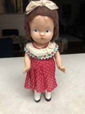 Vintage German Celluloid Doll 9" Tall Moving Arms