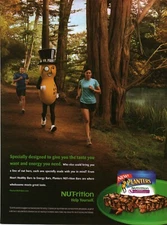 2010 PRINT AD - PLANTERS NUT-RITION ENERGY BARS AD - MR. PEANUT RUNNING WOODS