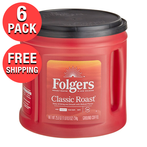 Folgers Classic Roast Ground Coffee, Medium Roast Coffee, 25.9 Ounce Canister main image 0
