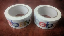 eBay BRANDED PACKAGING TAPE (2) 2" x 75 YARD ROLLS BRAND NEW! Free Shipping!