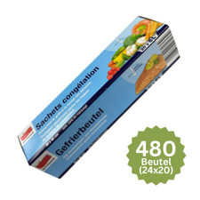 480 quickpack Gefrierbeutel Gefriertüten Tie...
