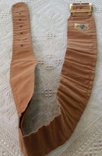 Vintage 39" IDEAL Brown Belt w Lions Crest, Boy Scouts Belt