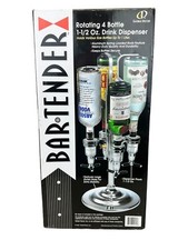 Global Decor Drink Dispenser Bartender Tools 170 Rotating 4 Bottle 