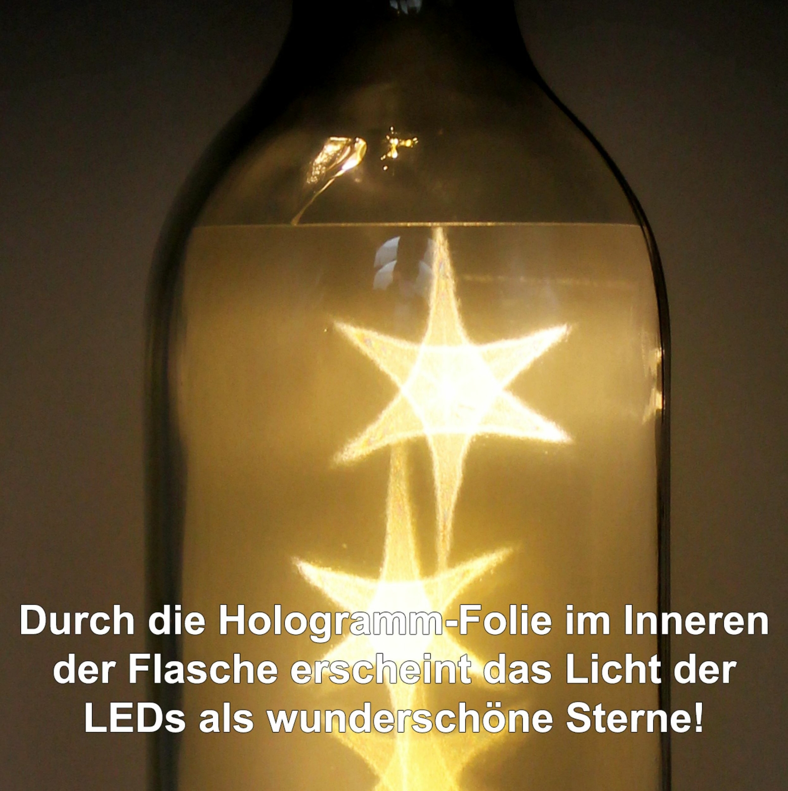 LED-Leuchtflasche 'Insel Fehmarn' - Glitzer-Deko Mit Maritimem Motiv