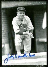 JOHNNY VANDER MEER CINCINNATI REDS DOUBLE NO HITTER AUTOGRAPHED PHOTO