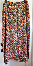 Talbots Vtg USA made floral maxi skirt Sz 10 side zip 100 Rayon
