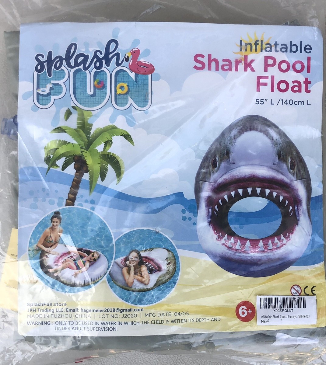 Inflatable Swimming Shark Float Water Floating Pool Summer Beach