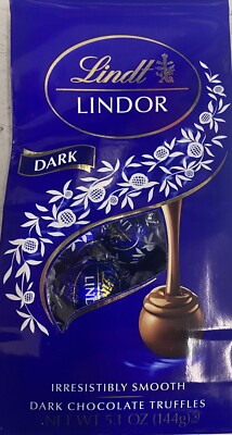 NEW Lindt Lindor DARK CHOCOLATE Truffles 5.1 oz Bag - FREE SHIP