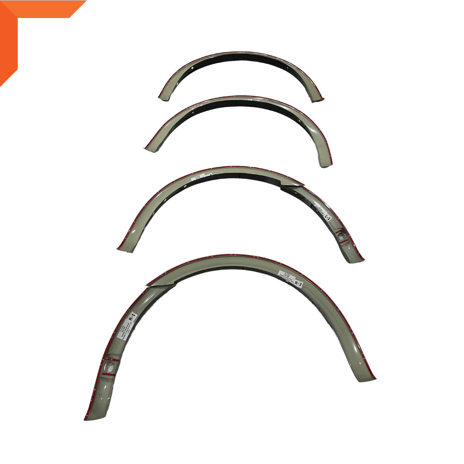 16W Black 3 Slim FENDER FLARES WHEEL ARCH FIT FORD RANGER UTE T6 PX3 2018-2021