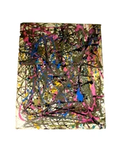 IMPRESSIONISM ART 16X20 SIGNED MUSK YAI Abstract Graffiti 