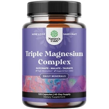 Triple Magnesium Complex Supplement 400mg Per Serving - High Absorption