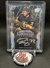 2020-21 UD Black Lustrous Rookies Auto Gage Quinney 🔥 # 151/299 🔥