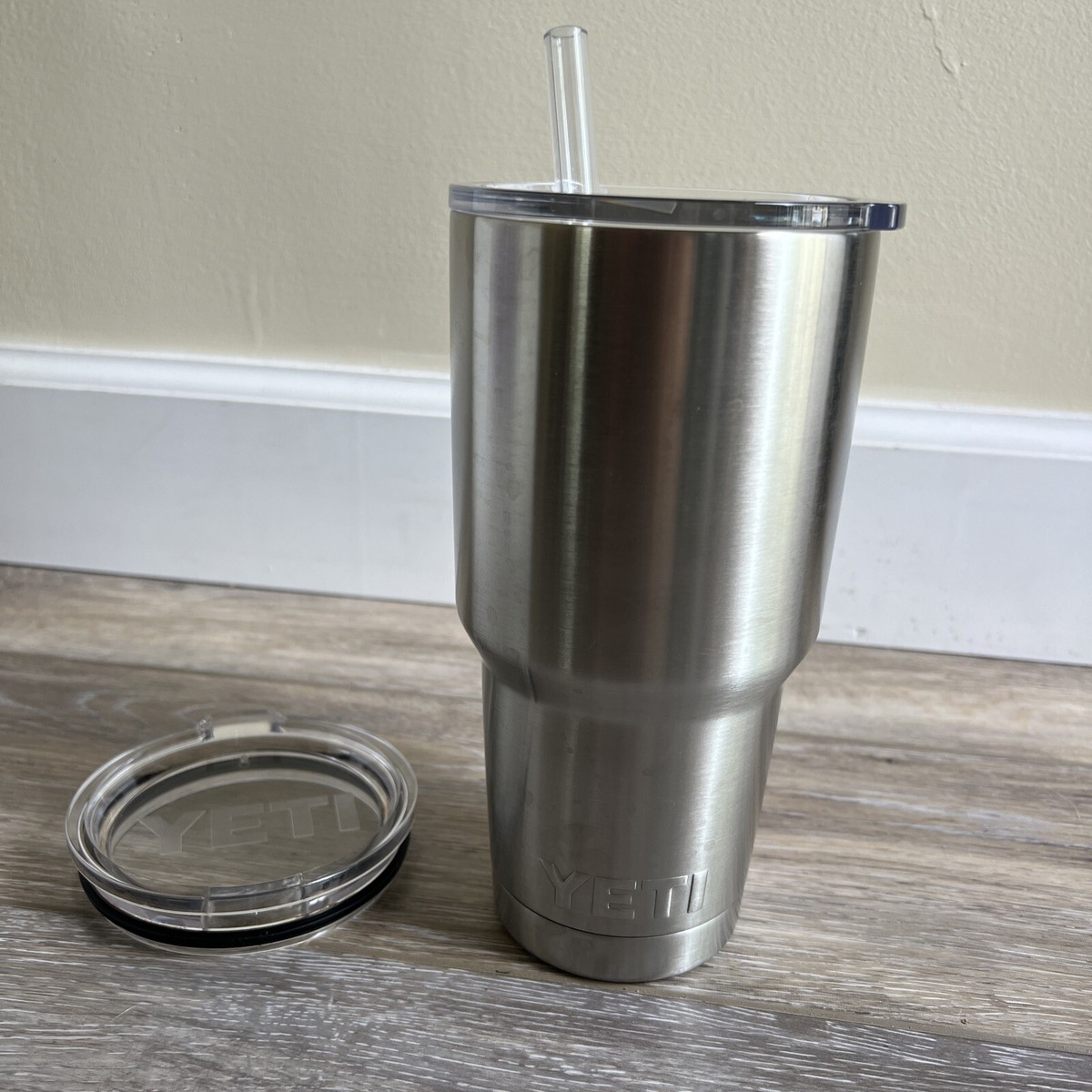 Silver Yeti Mug Cup Yeti Rambler 30 Tumbler Silver Stainless Steel