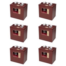Trojan T-605 6V 210Ah Flooded Lead Acid GC2 Deep Cycle Battery x6