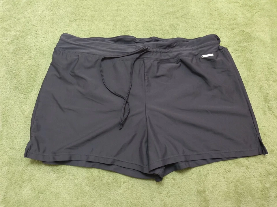 Shorts de natação feminino ZeroXposur tamanho 18W forrado cinza maiô biquíni parte inferior tronco - Imagem 3 de 4