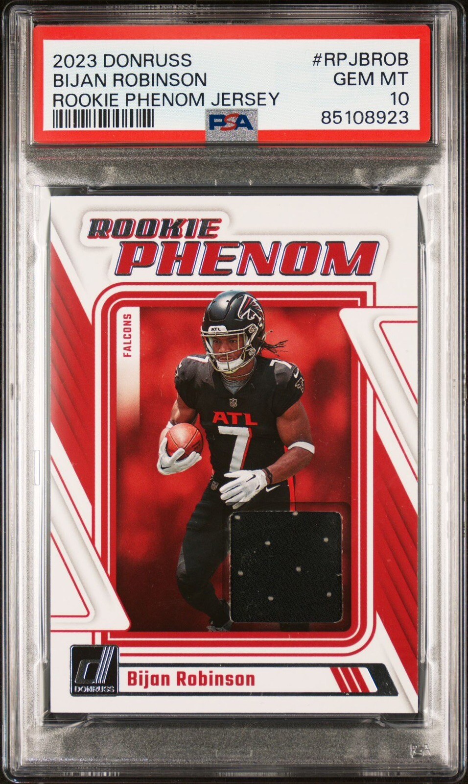 Bijan Robinson Panini Donruss Rookie Phenom Jerseys #RPJBROB Base