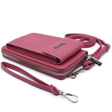 Borsa Tracolla Donna In PU - Leggera, Multifunzione Con Porta Cellulare E Carte