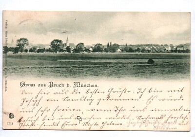 Litho Ak Gruss aus Bruck bei München 1902