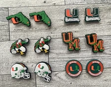 Miami Hurricanes Charms compatible with crocs.