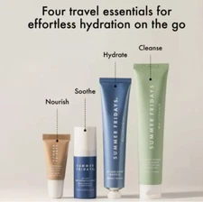 Summer Fridays Signature Travel Skincare Set Jet lag Mask Serum Balm Cleanser