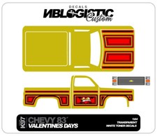 '83 CHEVY SILVERADO Custom WaterSlide Decal for hot wheels 1/64 095