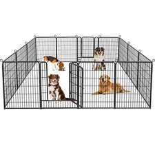 40inch Dog Fence Outdoor Metal Dog Playpen Indoor Pet Puppy Pen for Large Dogs