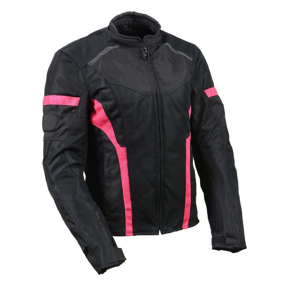 Milwaukee Leather 2794 Women's Mesh/Textile Armored Motorcycle Racer Jacket
