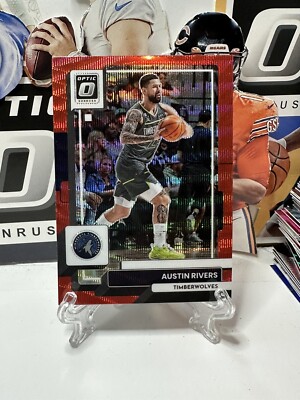 2022 2023 Optic Austin Rivers Red Wave holo Sp ssp Asia 61 Prizm Timberwolves