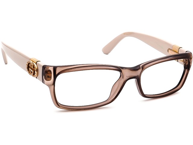 Gucci Women's Eyeglasses GG 3773/U Q70 Brown Rectangular Frame Italy 51 
