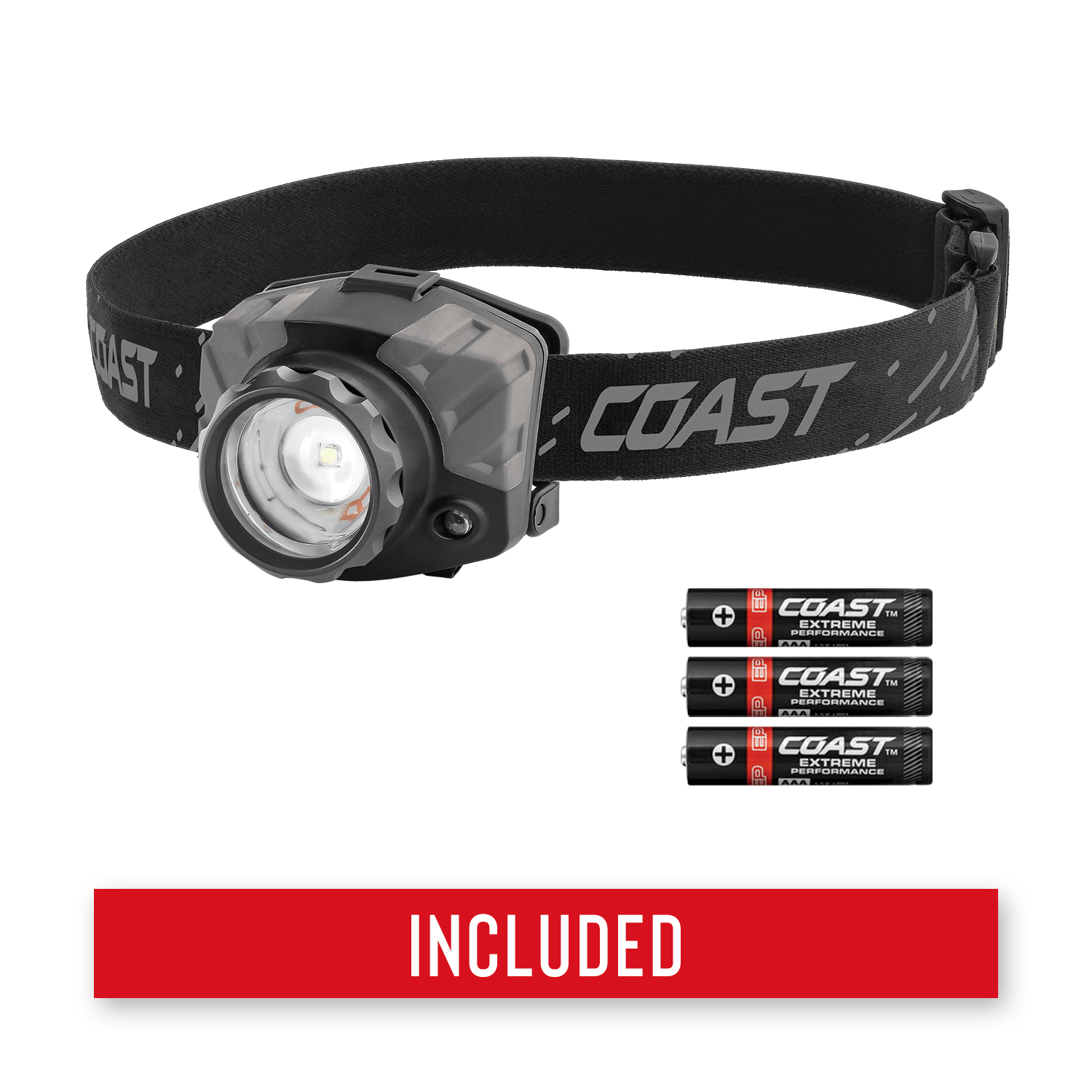 COAST 650-Lumen LED HEADLAMP Pure Beam Focus TRI-COLOR | TWIST 