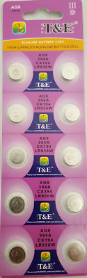 10x AG 9 Uhrenbatterie 394 936 für Armbanduhr Knopfzelle SR 936 V394 LR 936