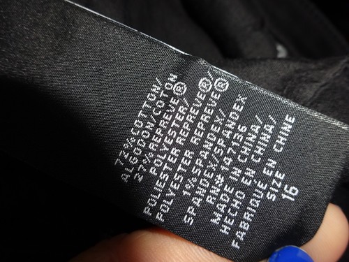 1822 denim cotton polyester spandex ~ women size 16 black , wide leg 28inseam - Picture 4 of 10