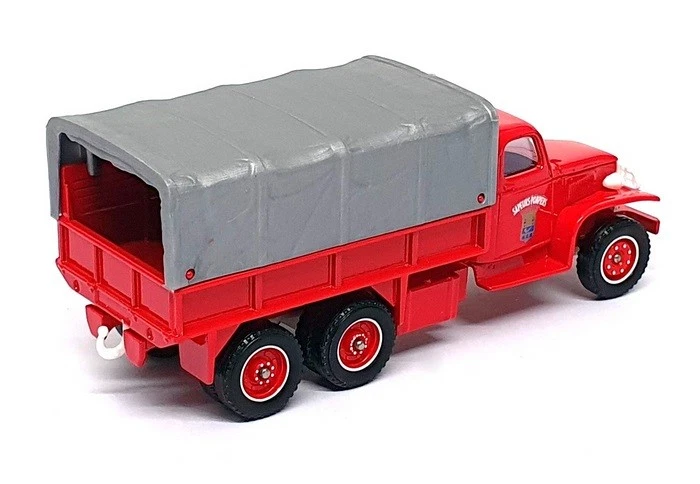 Solido 1/50 Scale Diecast 3121 - GMC Bache Fire Truck - Red/Grey - Image 2 of 4