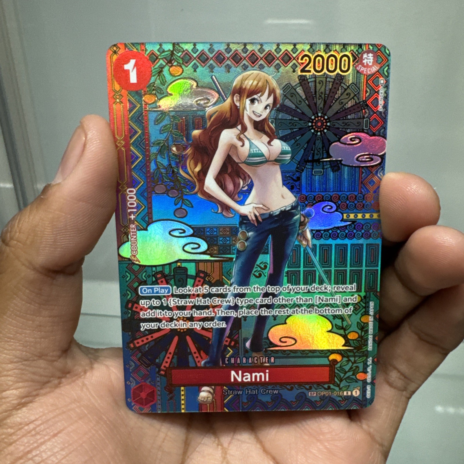 Nami SP R Secret Rare Alt Art OP05 OP01-016 One Piece Card English